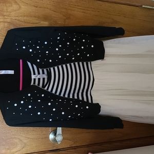 Girls plus party dress with jacket
